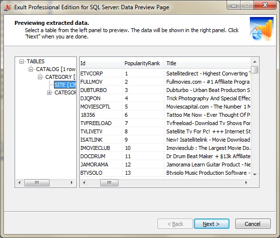 Exult Professional for SQL Server screen shot